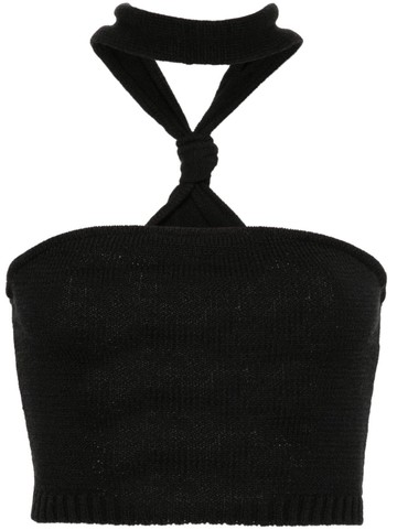 Cult Gaia - Sorine knitted top - women - Polyester/Cotton - M - Black
