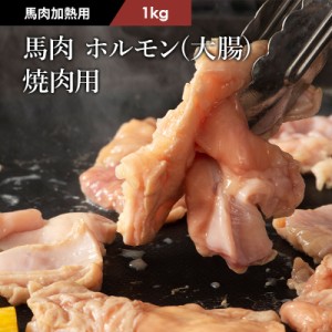 馬 ホルモン 焼肉用 1kg 20人前 肉 馬肉 大腸 加熱用 焼肉 焼くだけ キャンプ ソロキャン バーベキュー BBQ お取り寄せ グルメ 熊本 産地