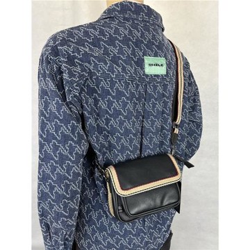 threebox新品男士斜挎包 日韓青年單肩包 時尚條紋戶外男女小背包