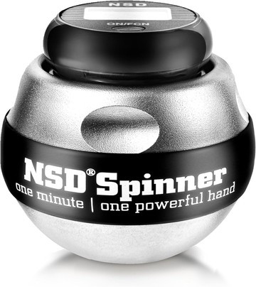 NSD Spinner PB-888E DYNAMICS 金屬款電動啟動腕力訓練器 銀色 前臂手腕握力訓練陀螺球  日本代購