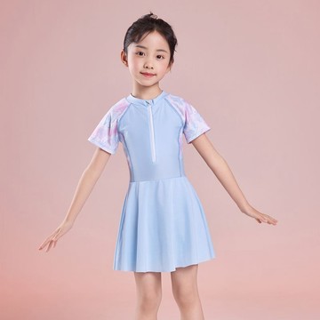【韓系潮童養成】100-110cm女童泳衣 | 喋血蛙個性印花 連身舒適設計 | 水上樂園穿搭 時尚又吸睛