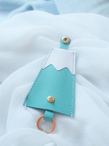 富士山 - 簡約鎖匙包 法國山羊皮【可客製顏色】