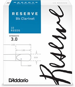 D'Addario  リード レゼルヴ スタンダード B♭クラリネット 強度:3.0(10枚 (中古品)