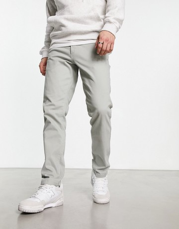 Jack & Jones Intelligence slim fit chino in light grey-Green