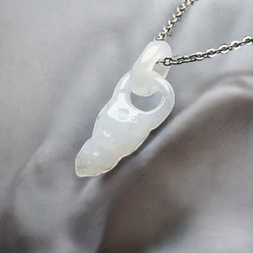 冰糯種翡翠好事花生項鍊 | 天然緬甸玉翡翠A貨 | 送禮