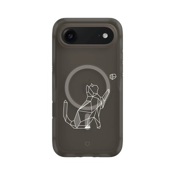 iPhone Air AirX 本質黑 - Animal Silhouette / 動物剪影 - 幾何-動物系列/球與貓