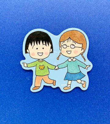 【震撼精品百貨】CHIBI MARUKO CHAN 櫻桃小丸子 小丸子造型貼紙-小丸子與小玉#57647 震撼日式精品百貨