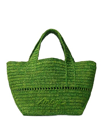 Maje Crocheted Raffia Mini Tote