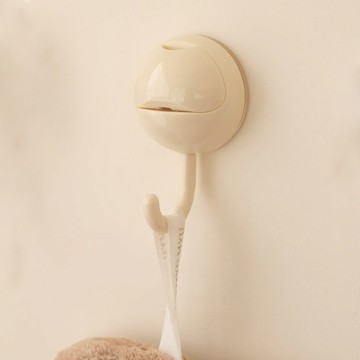 沐慕家居 超強吸力免釘掛鉤 無痕真空掛勾 奶油色 Set 3件組  1組