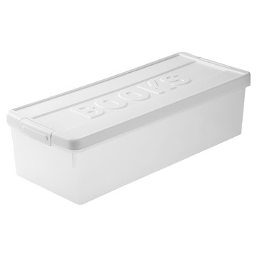 上手家居 漫畫書本/小說/遊戲片收納盒 附鋸齒書擋 透明色 可疊加  1個