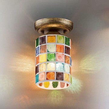 馬賽克手工玻璃單吸頂燈 B64-29-73053