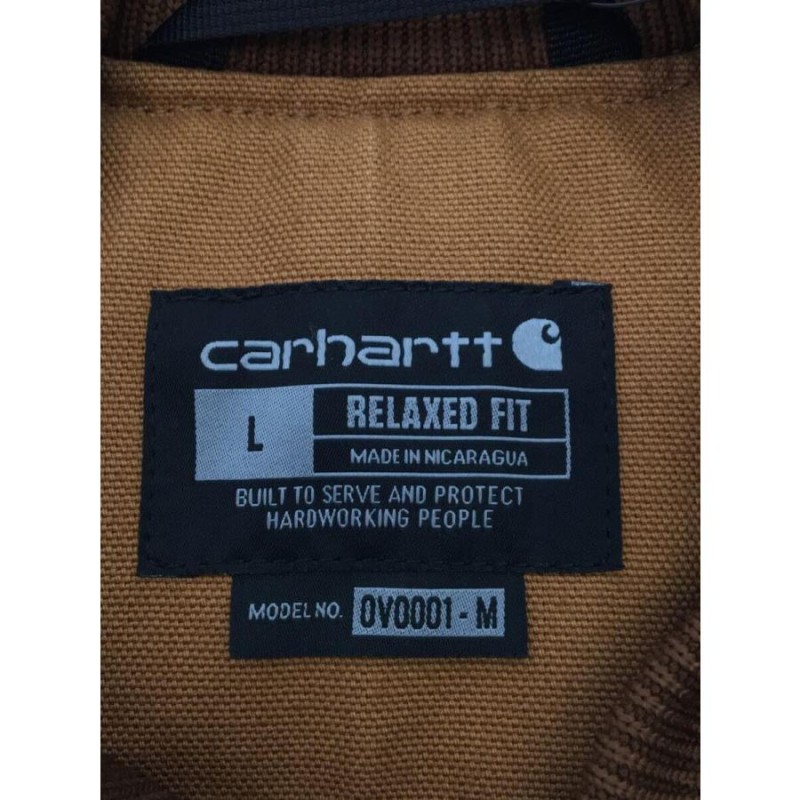 Carhartt◇カーハート/ベスト/L/コットン/キャメル/V01-BRN/DUCK VEST