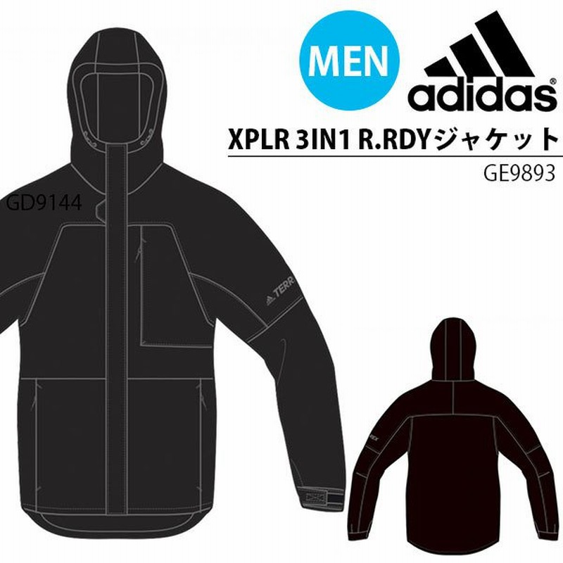 30 Off 3way アウトドアジャケット アディダス Adidas メンズxplr 3in1 R Rdyジャケット アウター ジャンパー ブラック 黒 冬新作 Izg35 通販 Lineポイント最大get Lineショッピング