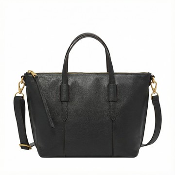 Skylar 真皮質感兩用水餃包-黑色 SHB2657001