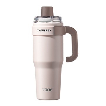 【TKK】T-One 彈蓋冰壩杯 316不鏽鋼x陶瓷噴塗 1200ML-初春粉