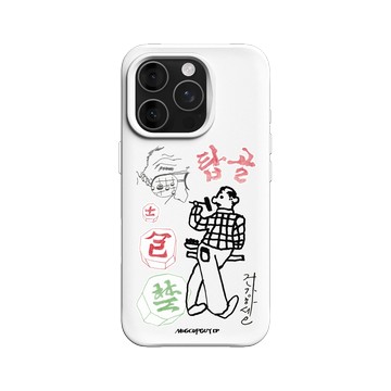 iPhone 16 Pro SolidX 白 - MUG CUP GUY - 首爾背影