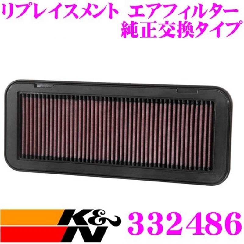 K&N 純正交換フィルター 33-2486トヨタ iQ 用リプレイスメント