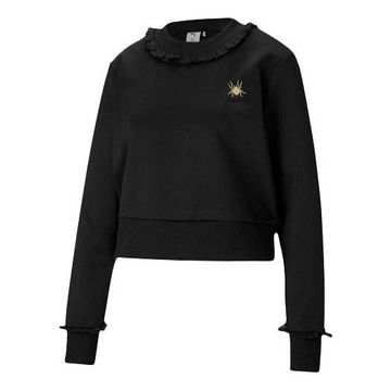 (WMNS) PUMA x Charlotte Olympia Round-neck Sweatshirt Black