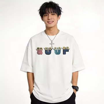 𝒚𝒐𝒖𝒓® 𝒔𝒕𝒖𝒅𝒊o M-3XL 涼爽 重工刺繡 黑/杏/白 T恤 男 夏 寬鬆 MT1132