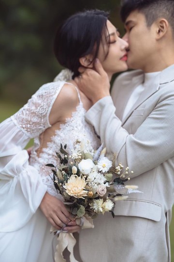 自然型層次永生乾燥小新娘捧花