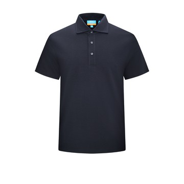 可機洗涼感輕薄絲光棉襯衫領土耳其布短袖T裇/烏賊墨水色  5114022279