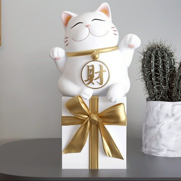 🔜 快速出貨 🔜『LINE禮物獨家』【招財貓的家】13寸禮物盒潮流招財貓 生日禮物 開業禮物 開運 招財 喬遷禮物 交換禮物＃CAT052