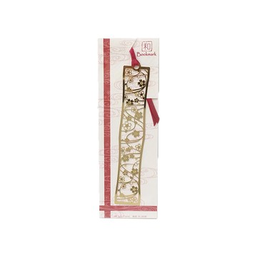 TOYO 精雕書籤 24K鍍金 日本製  櫻吹雪 金色  1個