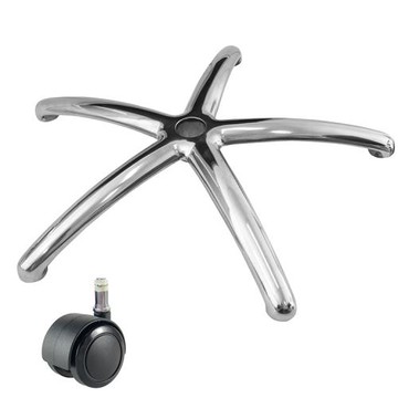 電腦椅專用 五星鋁合金腳座 (直徑70cm/PU防刮輪)BASE-011PUX