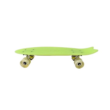 TREEWalker 夜光交通板 ABS工程塑料 ABEC-7碳鋼競速軸承 承重100kg內 附外袋  交通板59 x 15 x 9.2cm + 輪子4.5 x 6cm + 外袋60cm  黃綠色  1個