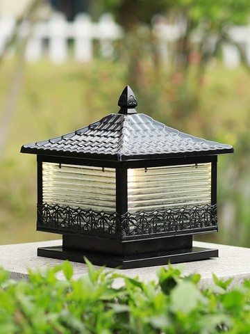 戶外柱頭燈防水大門柱子庭院燈簡約室外別墅花園墻頭門墩圍墻柱燈