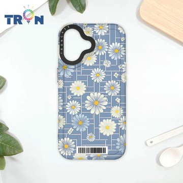 TRON IPhone 16 方格小雛菊系列 防摔太空載具殼 透黑 軟硬 手機殼