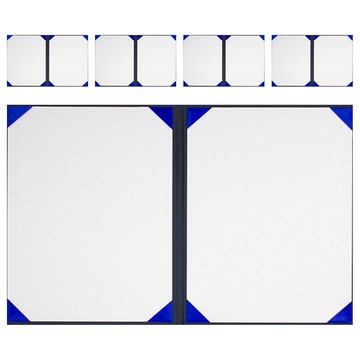 ECO Chungwoon A4絲絨獎狀夾 深藍色 4入  4個  法國藍色