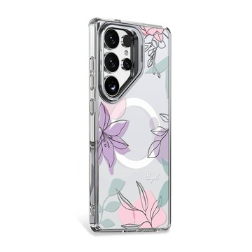 APBS Samsung S25/S24系列 防震雙料隱形立架磁吸手機殼-奼紫嫣紅
