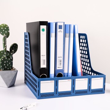 文件架收納架加厚文件夾收納盒立式文件架書架簡易書立桌面辦公用品批發文件框筐A4 雙11全館免運