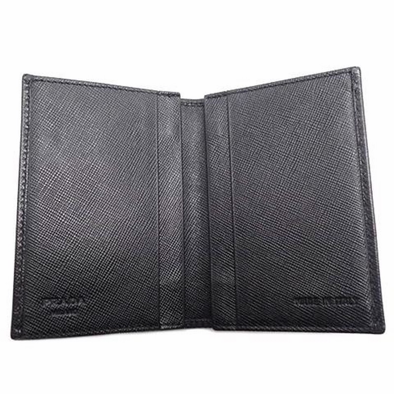 PRADA 名刺入れ カードケース サフィアーノレザー 黒 ブラック