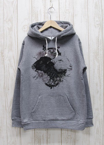 ronronSHEEP 帕克花框希瑟灰/ R034-P-GR