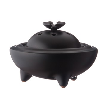 祈福相隨 平安隨行｜圓型香爐三式(陶)(黑/紅黃/黑紅/綠黃)