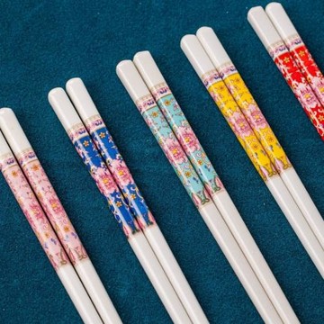 景德鎮陶瓷筷子2025家用新款高檔不發霉耐高溫琺瑯彩一人一筷專用