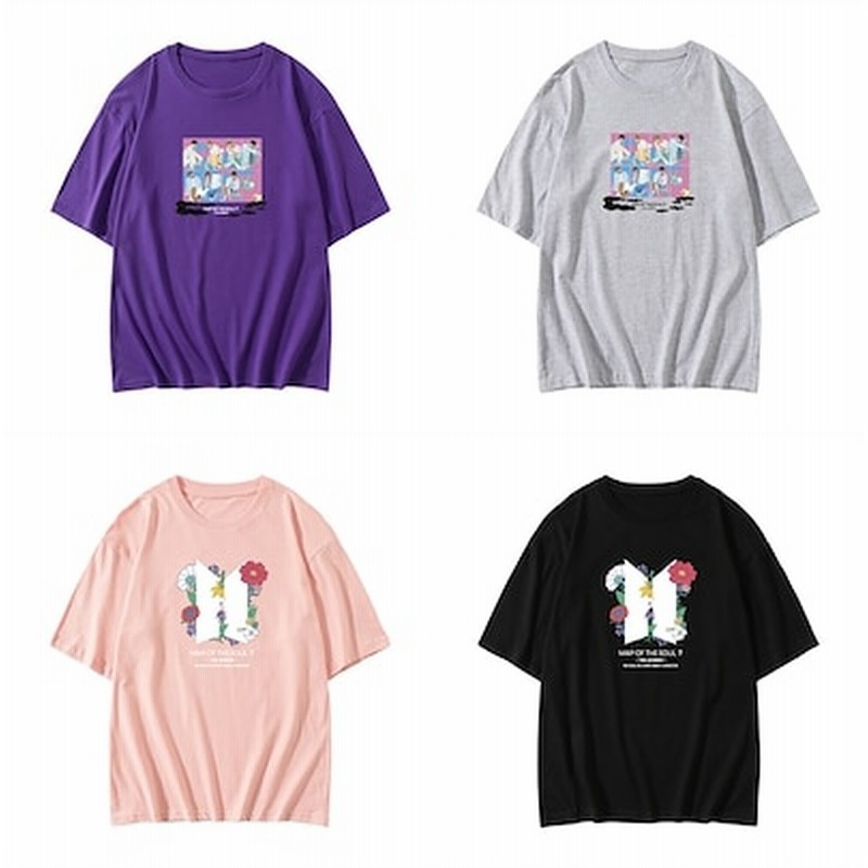 防弾少年団週辺 半袖tシャツ 韓国ファッション 男女兼用 トップス メンズ レディース応援服 オフショルダー 通販 Lineポイント最大get Lineショッピング