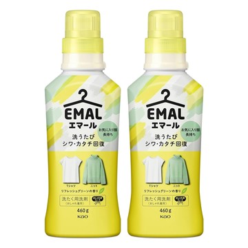 Kao 花王 EMAL 精致洗 精緻衣物專用香氛洗衣精 植物清香 黃色  460g  2瓶