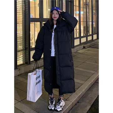 (免運)反季羽絨棉服女中長款過膝2025年冬季新款韓版棉襖外套厚棉衣爆款