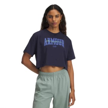 【UNDER ARMOUR】UA 女 Boxy 短版T-shirt_1390336-410