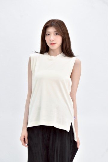 (S) uniqlo 棉質無袖杏色上衣