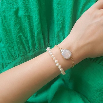 2 合 1 巴洛克珍珠雙股手鍊