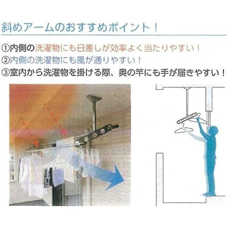 川口技研 軒天用物干し ホスクリーン ZAN-0750-ST ステンカラー 2本1組