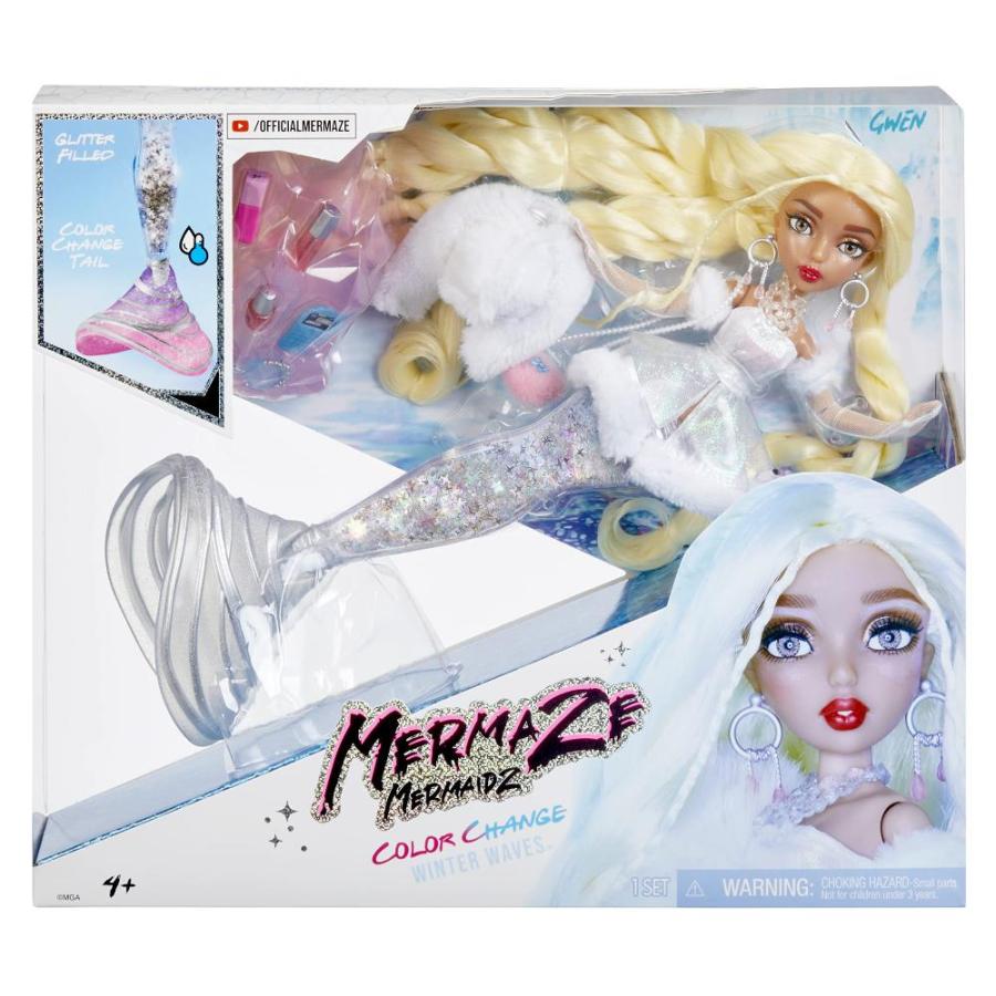 MERMAZE MERMAIDZ? Winter Waves Gwen? Mermaid Fashion Doll with Color Change