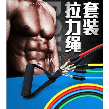 【台灣出貨 拉力繩 套裝 11套件】 彈力帶 拉力繩 阻力帶 瑜珈 健身 trx 健身器材 訓練帶 乳膠繩【R20】