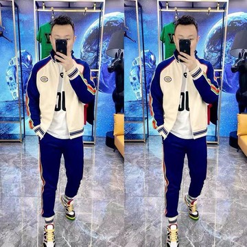 小外套大學T套裝男秋冬季新款痞帥運動兩件套精神小夥休閒一套帥