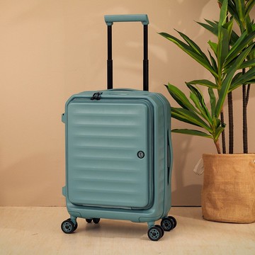 贈旅行十件組【ALAIN DELON】20吋 Aix 前開式頂規Hinomoto靜音輪