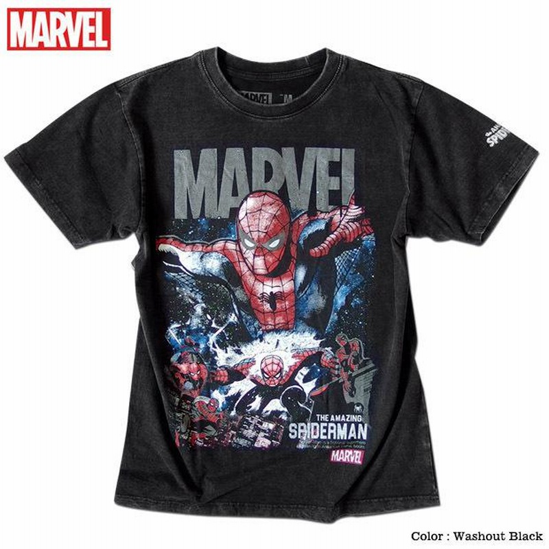 スパイダーマン マーベル Ｔシャツ 半袖 プリント キャラクター MARVEL